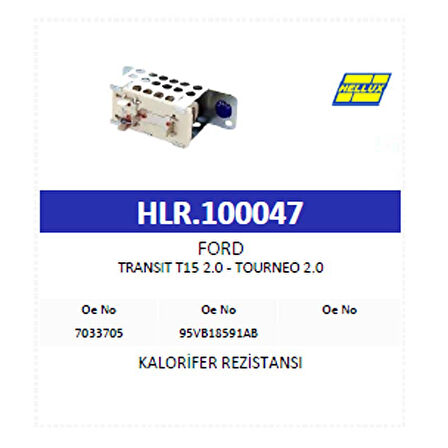Kalorifer Rezistansı Ford Transıt T15 2.0 - Tourne