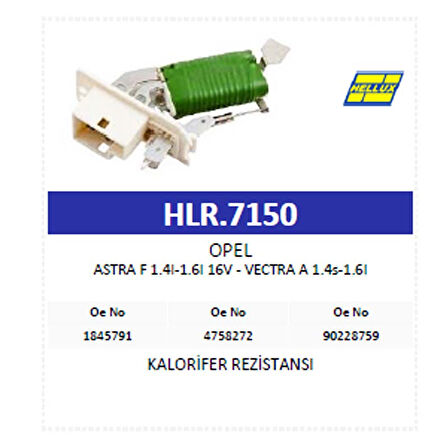 Kalorifer Rezistansı Opel Astra F 1.4I-1.6I 16V -