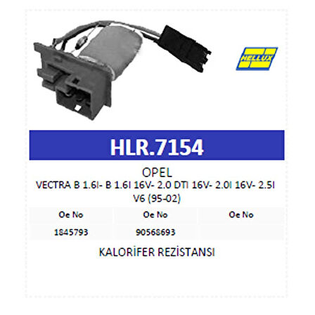 Kalorifer Rezistansı Opel Vectra B 1.6I- B 1.6I 16