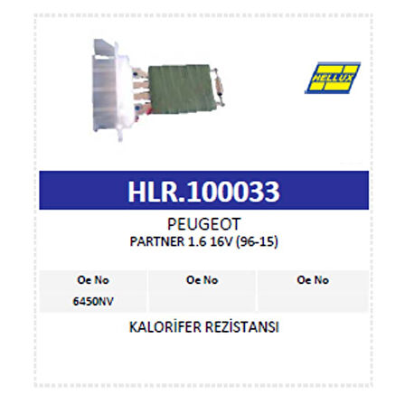 Kalorifer Rezistansı Peugeot Partner 1.6 16V (96-1