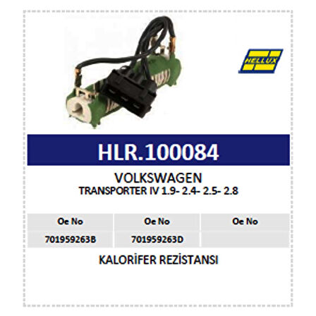 Kalorifer Rezistansı Vw Transporter Iv 1.9- 2.4- 2