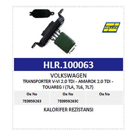 Kalorifer Rezistansı Vw Transporter V-Vı 2.0 Tdı -