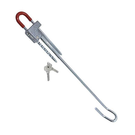 Oto Emniyet Kilidi Anahtarlı ( Pedal + Direksiyon Kilitleyici ) 60 CM