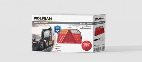 Led 7 Fonksiyonlu Arka Stop Lambası Kırmızı-Amber-Beyaz 10-30V E9 Belgeli Sol