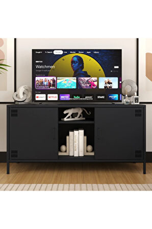Pera Tv Ünitesi, Tv Dolabı,2 Kapaklı, Açık Raflı 130,50 x 40 x 64,50 cm