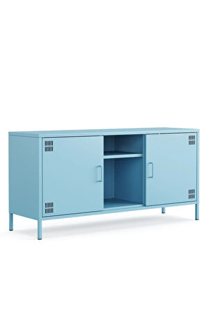 Pera Tv Ünitesi, Tv Dolabı,2 Kapaklı, Açık Raflı 130,50 x 40 x 64,50 cm