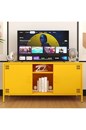 Pera Tv Ünitesi, Tv Dolabı,2 Kapaklı, Açık Raflı 130,50 x 40 x 64,50 cm