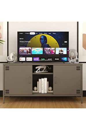 Pera Tv Ünitesi, Tv Dolabı,2 Kapaklı, Açık Raflı 130,50 x 40 x 64,50 cm