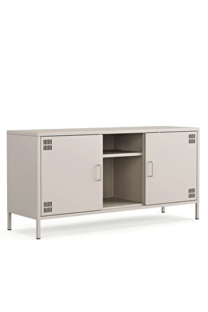 Pera Tv Ünitesi, Tv Dolabı,2 Kapaklı, Açık Raflı 130,50 x 40 x 64,50 cm