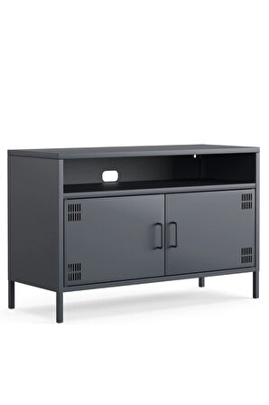 Pera Tv Ünitesi, Tv Dolabı,2 Kapaklı, Açık Raflı 100,50 x 40 x 64,50 cm