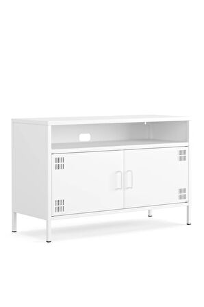 Pera Tv Ünitesi, Tv Dolabı,2 Kapaklı, Açık Raflı 100,50 x 40 x 64,50 cm