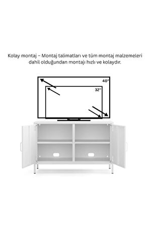 Pera Tv Ünitesi, Tv Dolabı,2 Kapaklı Dolap 100,50 x 40 x 64,50 cm - 9 Renk Seçeneği Bulunmaktadır