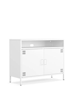Pera Tv Ünitesi, Tv Dolabı,2 Kapaklı, Açık Raflı 100,50 x 40 x 79,50 cm