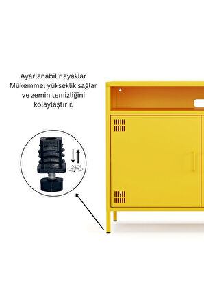 Pera Tv Ünitesi, Tv Dolabı,2 Kapaklı, Açık Raflı 100,50 x 40 x 79,50 cm
