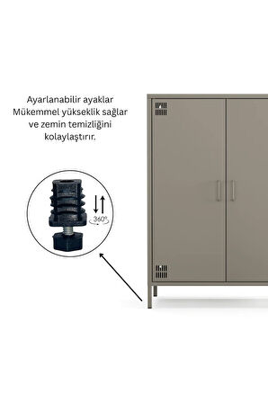 Metal Dolap 2 Kapılı 80,50 x 40 x 109,50 cm