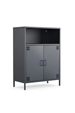 Pera Metal Dolap 2 Kapılı, Açık Raflı 80,50 x 40 x 109,50 cm - 9 Renk Seçeneği Bulunmaktadır