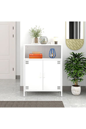Pera Metal Dolap 2 Kapılı, Açık Raflı 80,50 x 40 x 109,50 cm - 9 Renk Seçeneği Bulunmaktadır