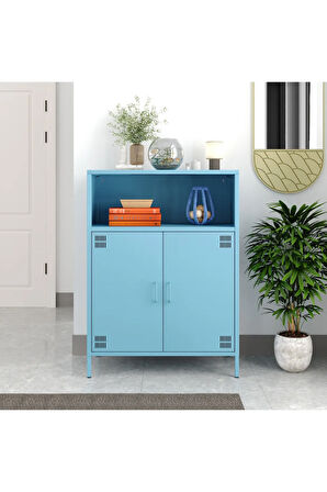 Pera Metal Dolap 2 Kapılı, Açık Raflı 80,50 x 40 x 109,50 cm - 9 Renk Seçeneği Bulunmaktadır