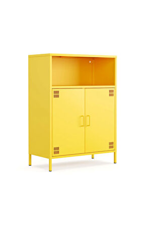 Pera Metal Dolap 2 Kapılı, Açık Raflı 80,50 x 40 x 109,50 cm -