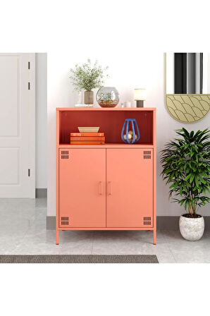 Pera Metal Dolap 2 Kapılı, Açık Raflı 80,50 x 40 x 109,50 cm - 9 Renk Seçeneği Bulunmaktadır