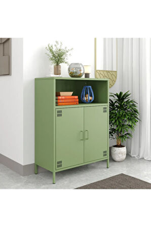 Pera Metal Dolap 2 Kapılı, Açık Raflı 80,50 x 40 x 109,50 cm - 9 Renk Seçeneği Bulunmaktadır