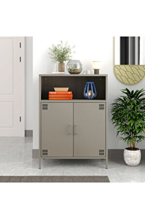 Pera Metal Dolap 2 Kapılı, Açık Raflı 80,50 X 40 X 109,50 Cm - 9 Renk Seçeneği Bulunmaktadır