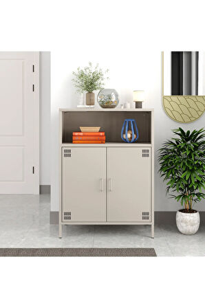 Pera Metal Dolap 2 Kapılı, Açık Raflı 80,50 x 40 x 109,50 cm - 9 Renk Seçeneği Bulunmaktadır