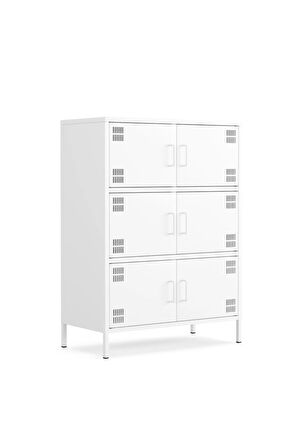 Pera Metal Çok Gözlü Dolap, 6 Kapaklı 80,50 x 40 x 109,50 cm