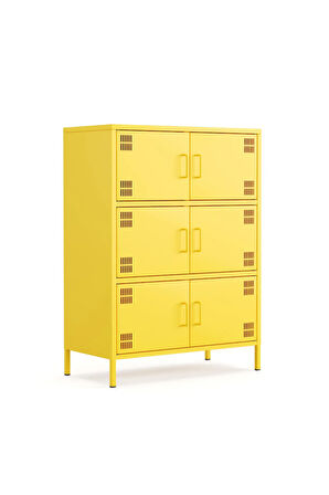 Pera Metal Çok Gözlü Dolap, 6 Kapaklı 80,50 x 40 x 109,50 cm