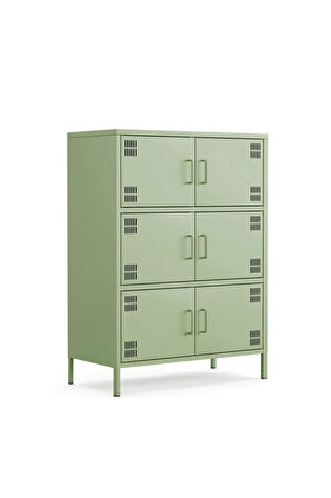 Pera Metal Çok Gözlü Dolap, 6 Kapaklı 80,50 x 40 x 109,50 cm