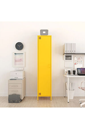 Pera Metal Elbise Dolabı, Soyunma Dolabı, Tek Kapılı, 41,50 x 40 x 189,50 cm