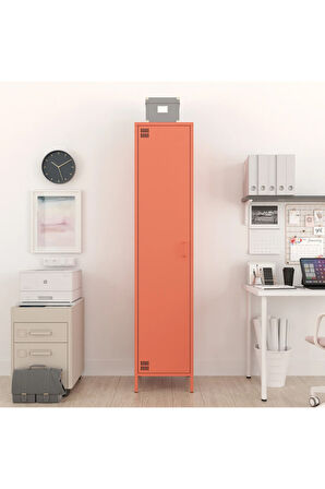 Pera Metal Elbise Dolabı, Soyunma Dolabı, Tek Kapılı, 41,50 x 40 x 189,50 cm