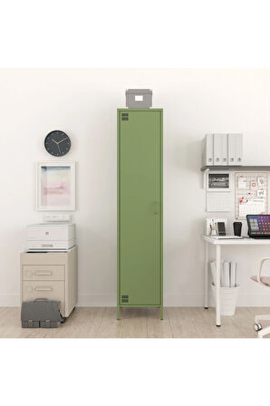 Pera Metal Elbise Dolabı, Soyunma Dolabı, Tek Kapılı, 41,50 x 40 x 189,50 cm