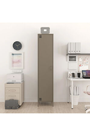 Pera Metal Elbise Dolabı, Soyunma Dolabı, Tek Kapılı, 41,50 x 40 x 189,50 cm