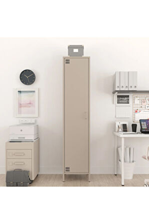 Pera Metal Elbise Dolabı, Soyunma Dolabı, Tek Kapılı, 41,50 x 40 x 189,50 cm