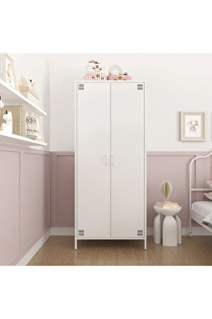 Pera Metal Elbise Dolabı, Soyunma Dolabı, İki Kapılı, 80,50 x 50 x 189,50 cm