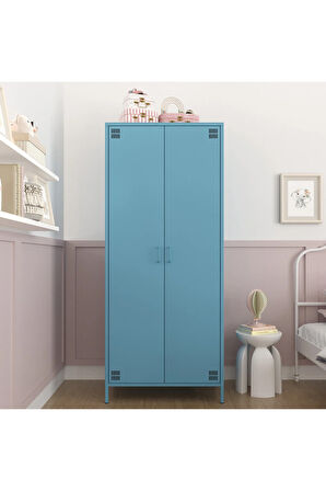 Pera Metal Elbise Dolabı, Soyunma Dolabı, İki Kapılı, 80,50 x 50 x 189,50 cm