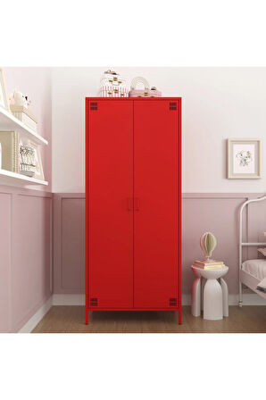 Pera Metal Elbise Dolabı, Soyunma Dolabı, İki Kapılı, 80,50 x 50 x 189,50 cm