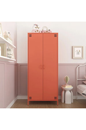 Pera Metal Elbise Dolabı, Soyunma Dolabı, İki Kapılı, 80,50 x 50 x 189,50 cm