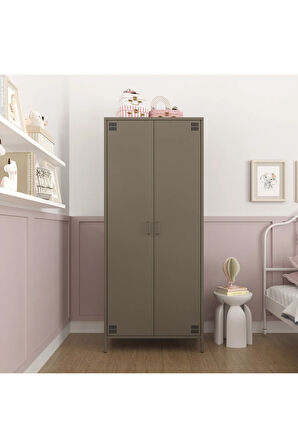 Pera Metal Elbise Dolabı, Soyunma Dolabı, İki Kapılı, 80,50 x 50 x 189,50 cm