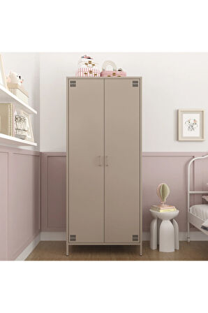 Pera Metal Elbise Dolabı, Soyunma Dolabı, İki Kapılı, 80,50 x 50 x 189,50 cm