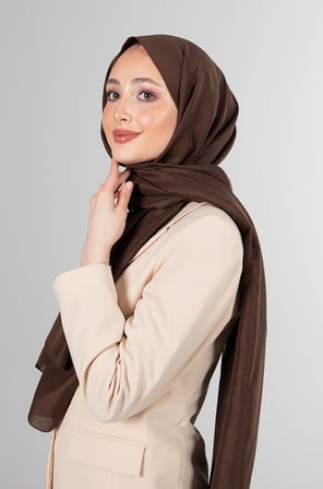 Harem Scarf Brisa Vual Şal Çikolata