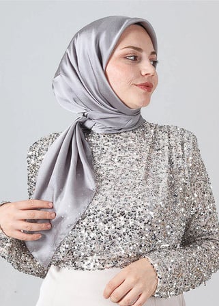 Harem Scarf Como Saten Eşarp V-20