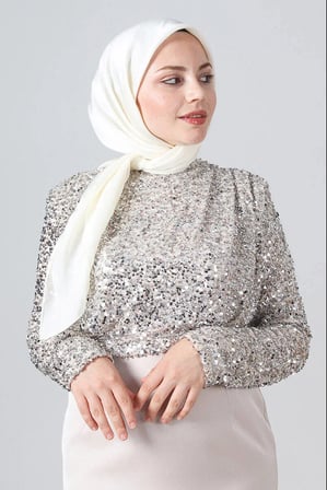 Harem Scarf Como Saten Eşarp V-79