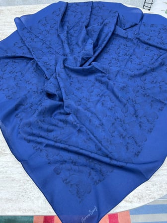 Harem Scarf Gold Derin Eşarp Lacivert