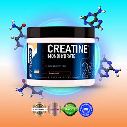 Creatine 120 gr 48 ölçek 24 servis 200 Mesh Katkısız Amino Asit Spor Kas Kütle Enerji Performans Güç