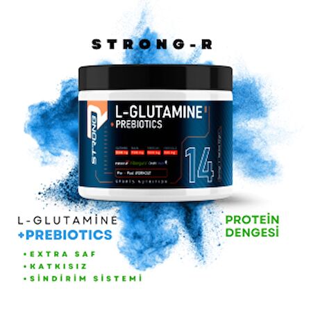 Prebiyotik L-Glutamine Saf 112 gr 14 Servis Sporcu Gıdası Bağırsak Sağlığı Amino Asit Protein Erkek