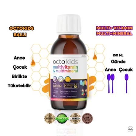 4'lü Octo Vitamin Paketi Octomin Octokids Octofish Octomin Plus Doğal Katkısız Yüksek Kalite