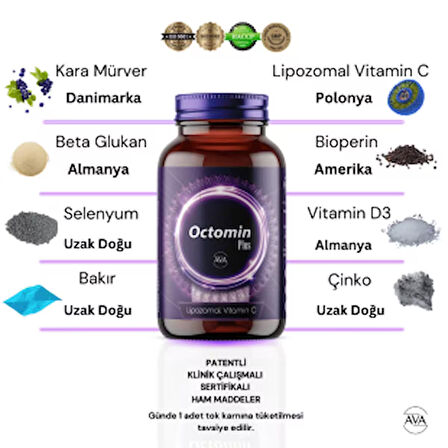 4'lü Octo Vitamin Paketi Octomin Octokids Octofish Octomin Plus Doğal Katkısız Yüksek Kalite