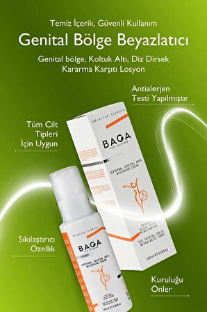 BAGA Dış Genital Bölge Beyazlatıcı Krem İntim Bakım Kremi 100 ML